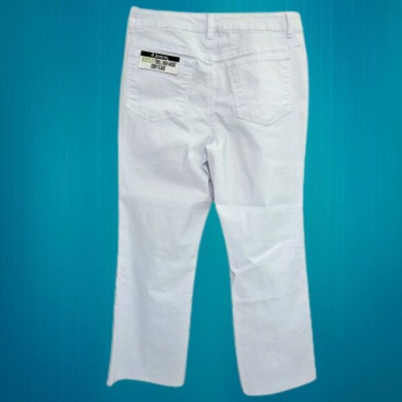 NWT D.Jeans White Twill High Waist Ankle Crop Jeans - 8 - Picture 2 of 13